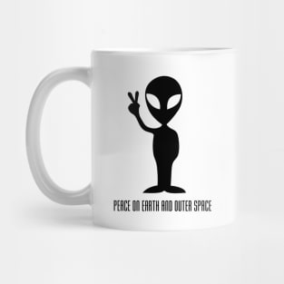 Peace on earth and outer space - align peace sign design Mug